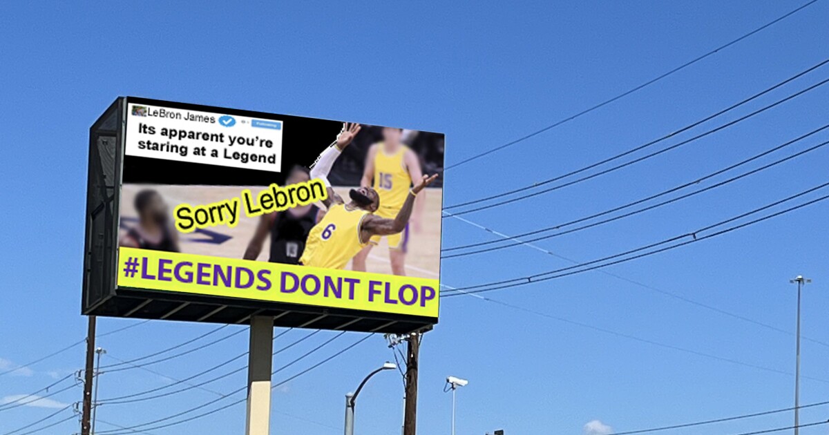 'Legends don't flop': Denver billboard trolls LeBron James ahead of Western Conference Finals