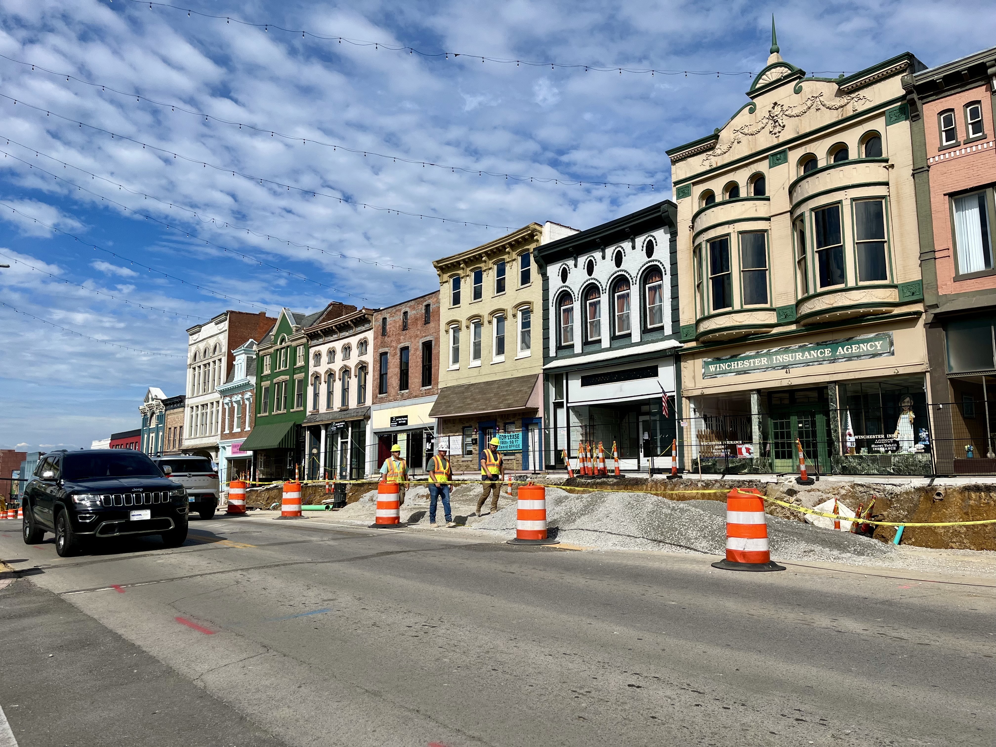 downtown Winchester construction project