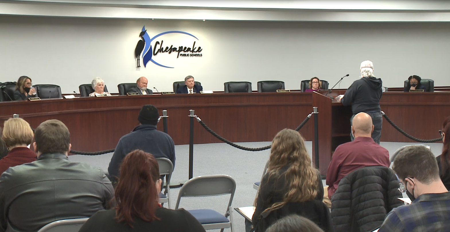 Chesapeake School Board meeting mask debate (January 24).PNG