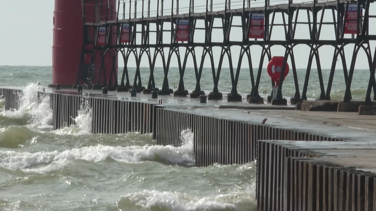 South Haven pier beach