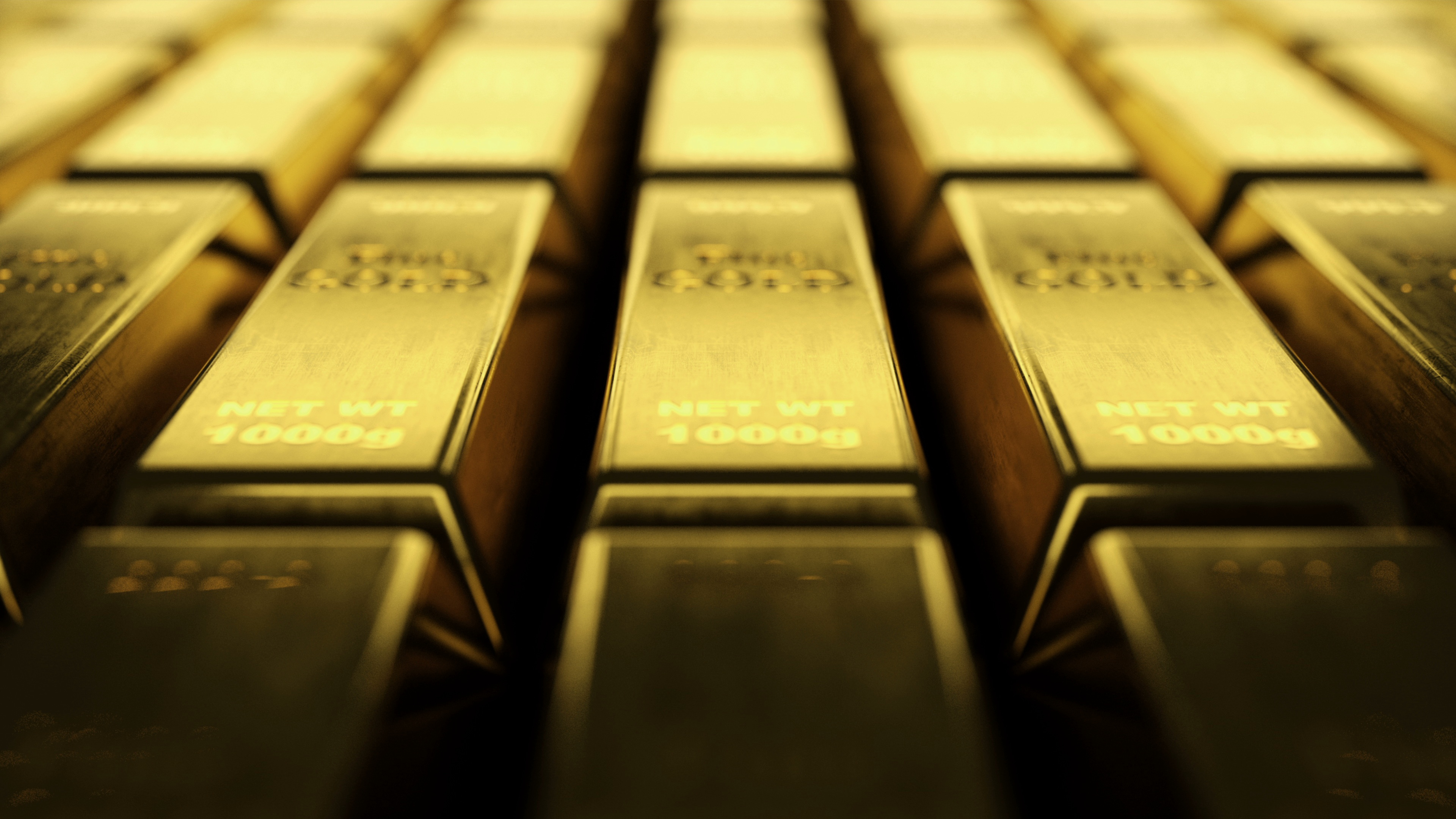 infinite rows of fine gold bars