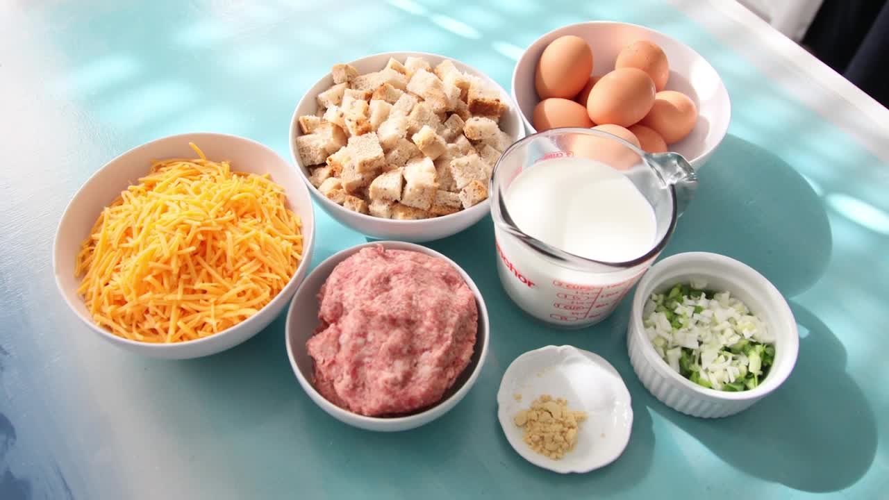 ingredients for sausage and egg casserole
