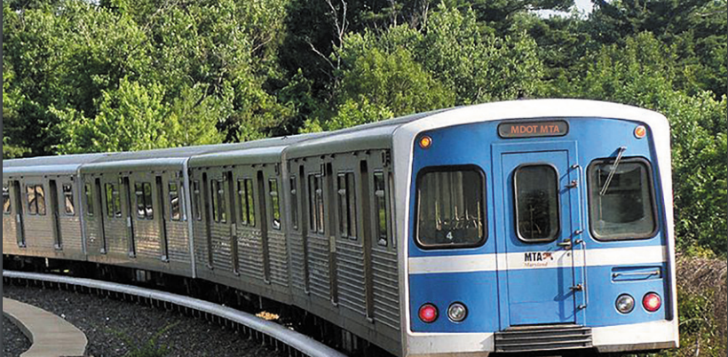 Metro train in Baltimore