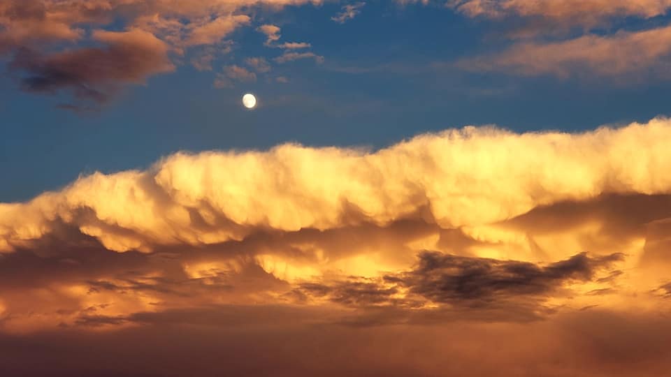 clouds sunset and moon Cindy Rotz