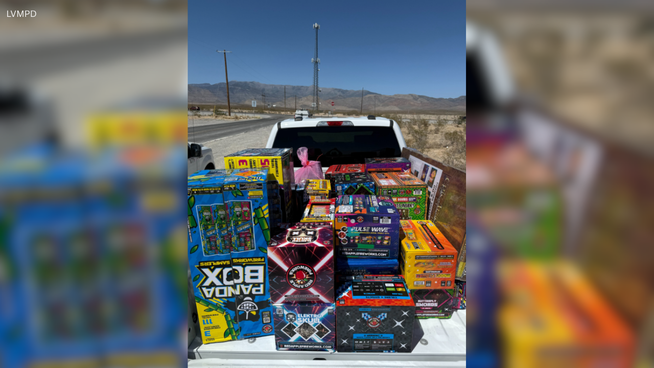 Illegal fireworks confiscated by LVMPD