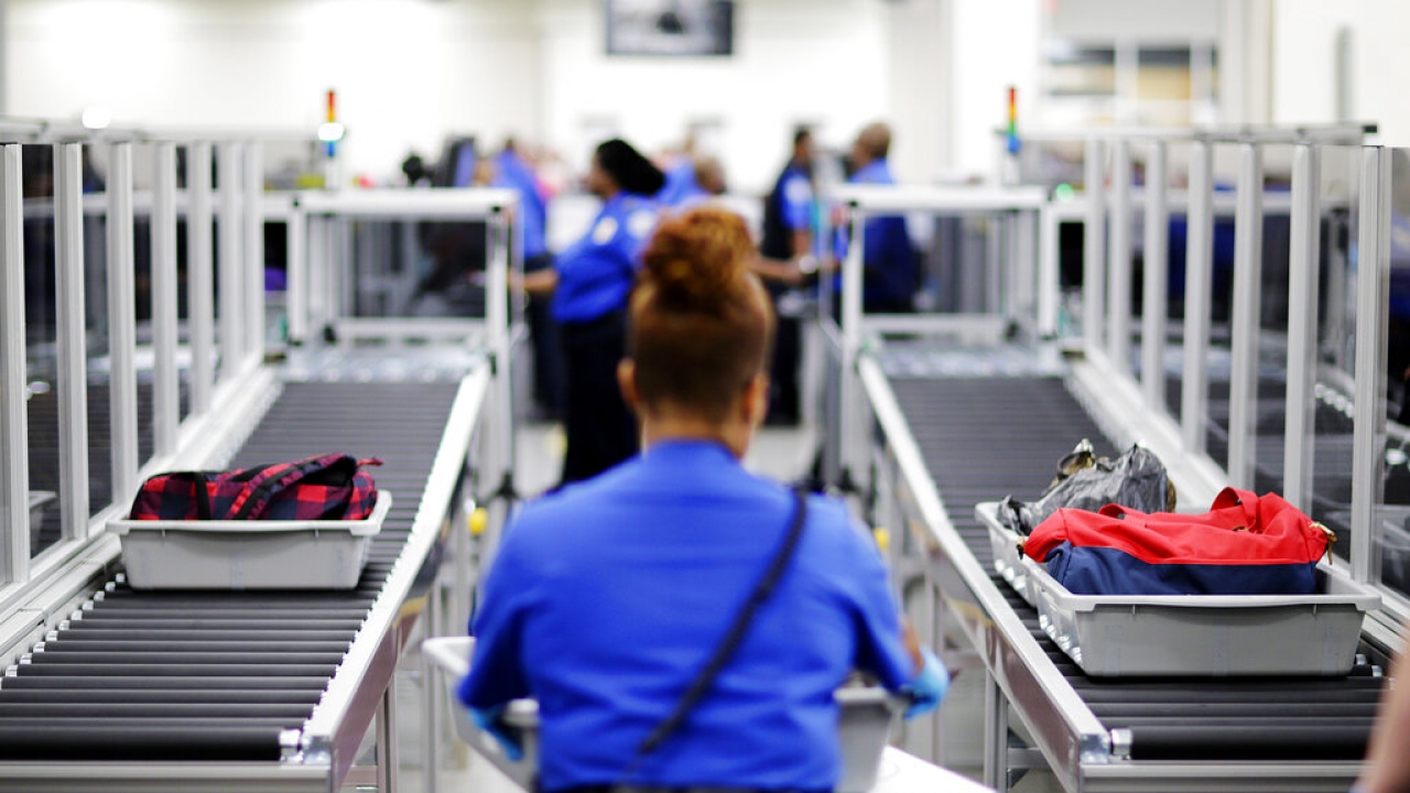 TSA checkpoint at Atlanta International Airport.