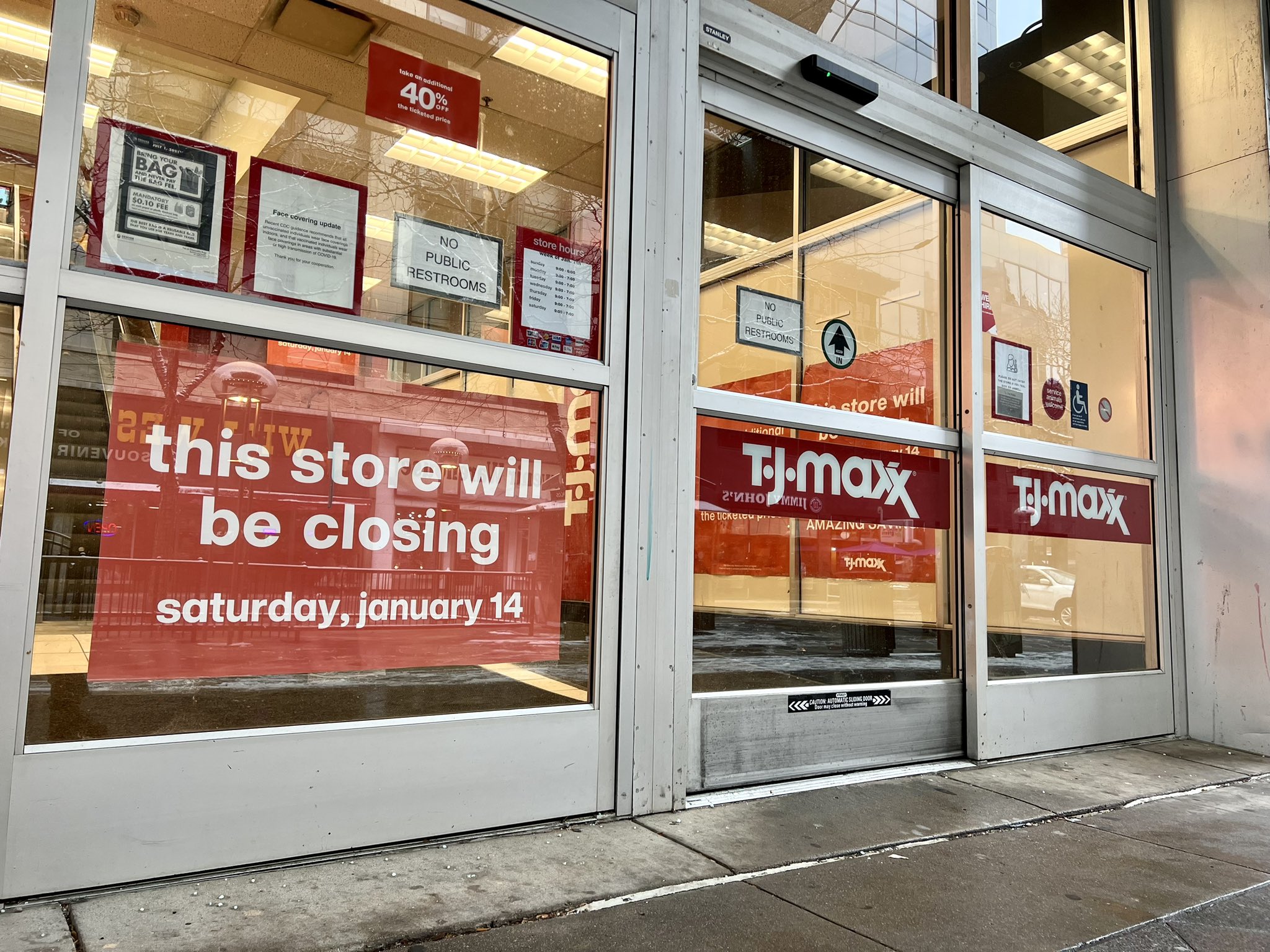 TJ Maxx on 16th Street Mall closing