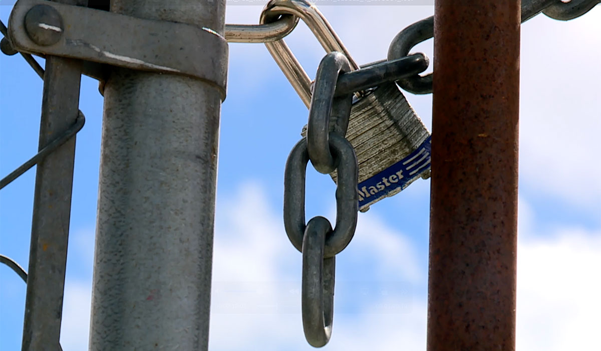 Lock on drop-off center 