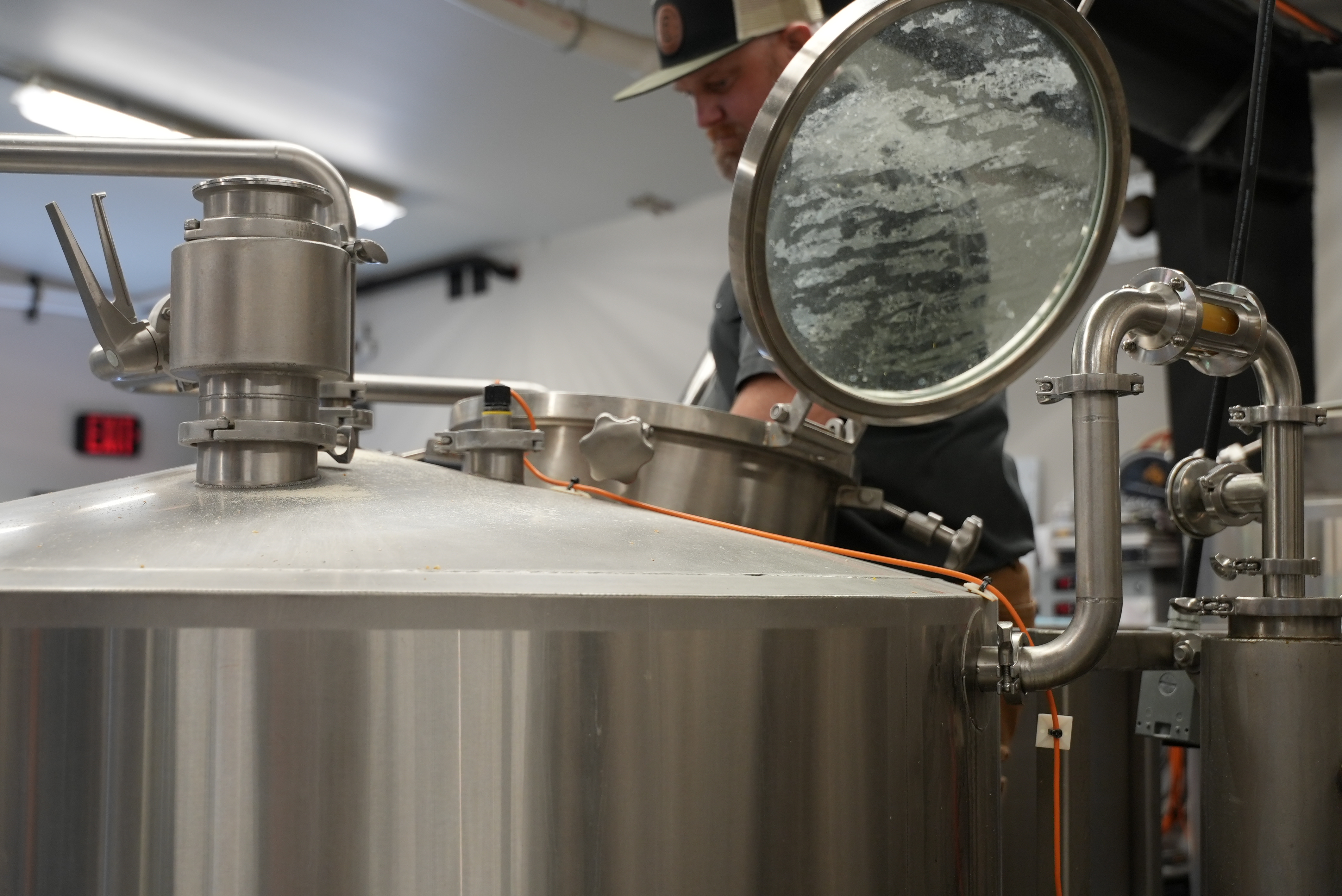 Nick Diehl brewing beer 