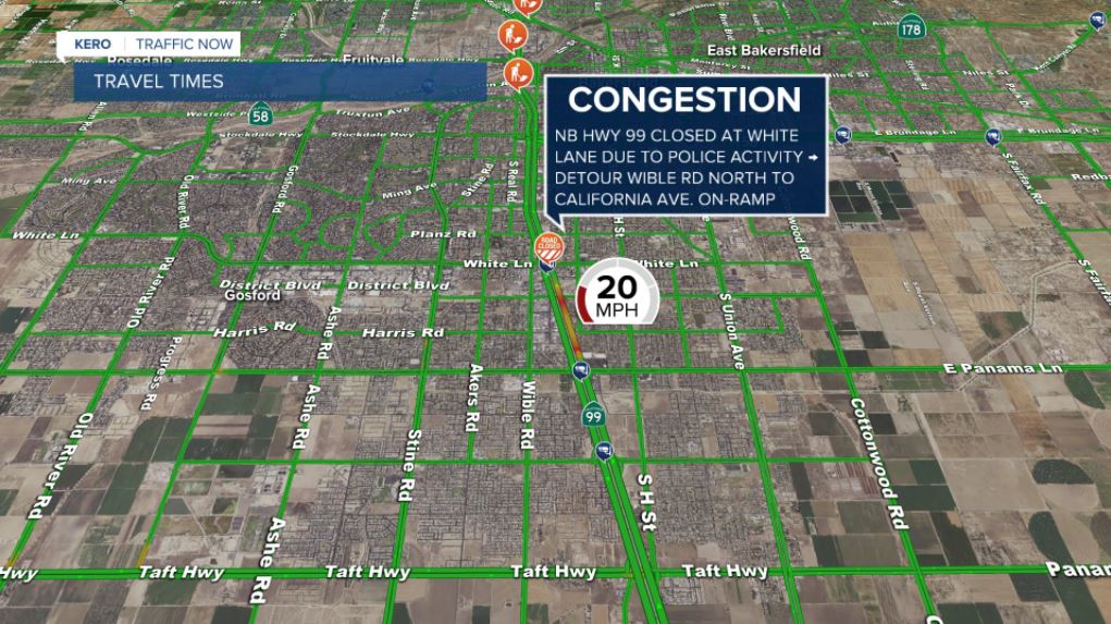 Northbound Hwy 99 lanes shut down due to police activity 10/1/2021