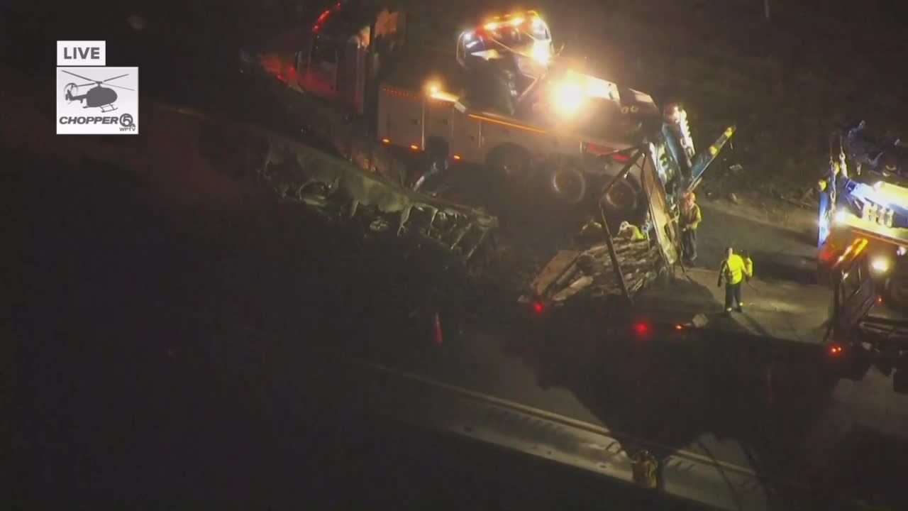 A fatal crash shuts down all southbound lanes of Florida's Turnpike, north of Donald Ross Road in Jupiter, on Jan. 12, 2024 (1).jpg
