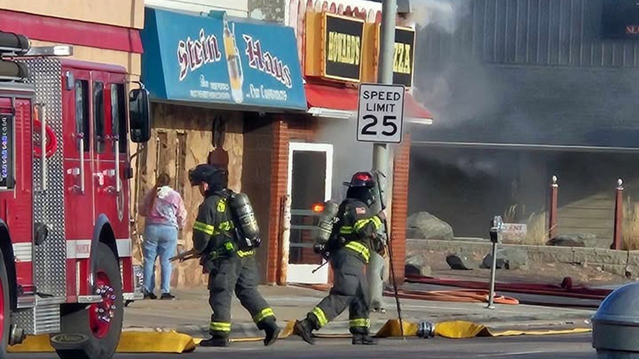 Emergency crews are at the scene of a reported fire at the Stein Haus/Howard's Pizza in downtown Great Falls.