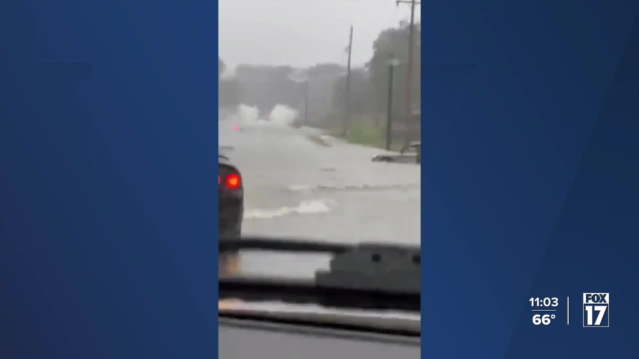 Flooding strands motorists in Whitehall