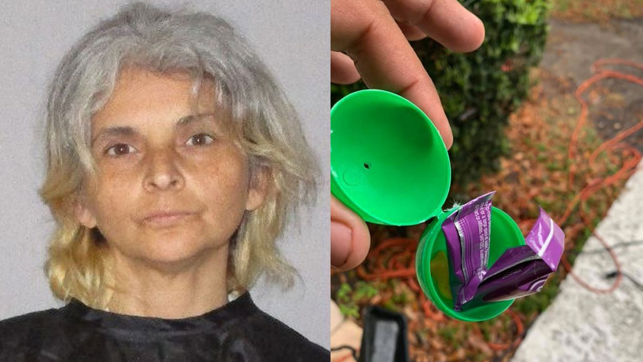 Abril Cestoni arrest photo, porn-filled-Easter eggs