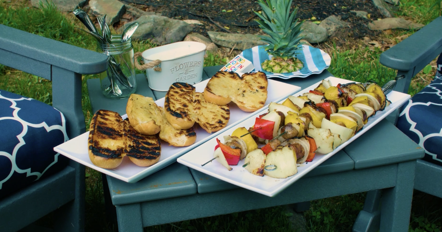 Sausage and peppers skewers 