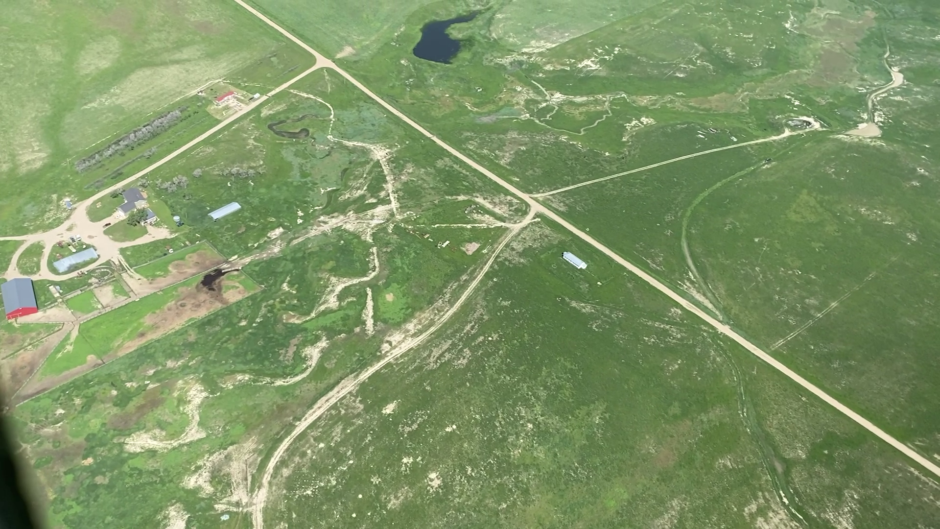 Aerial view of central Montana