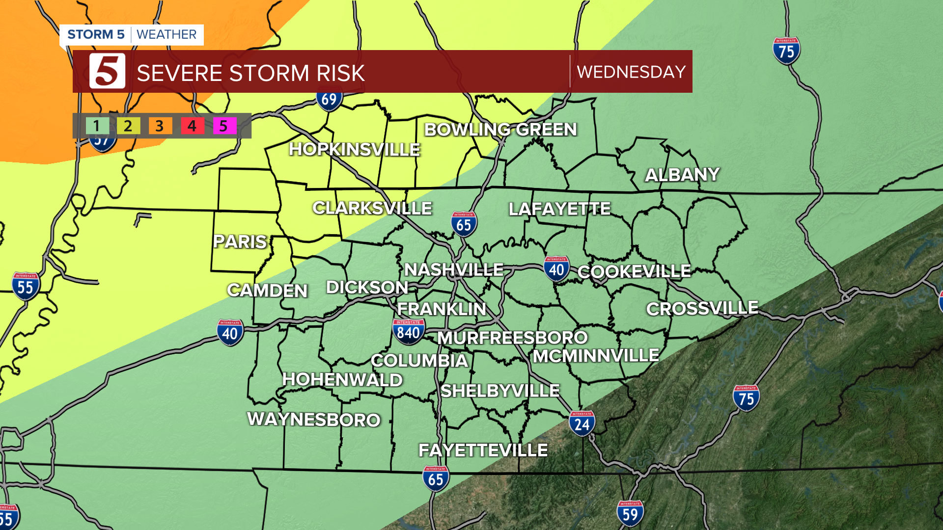 S5A severe storm risk for June 18