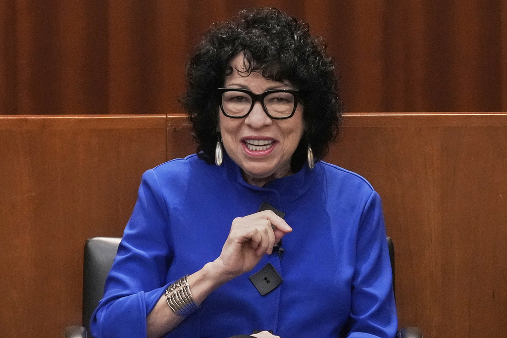 Supreme Court Justice Sonia Sotomayor speaks at the New York Law School's Constitution and Citizen Day Summit, in New York, Tuesday, Sept. 16, 2025. 
