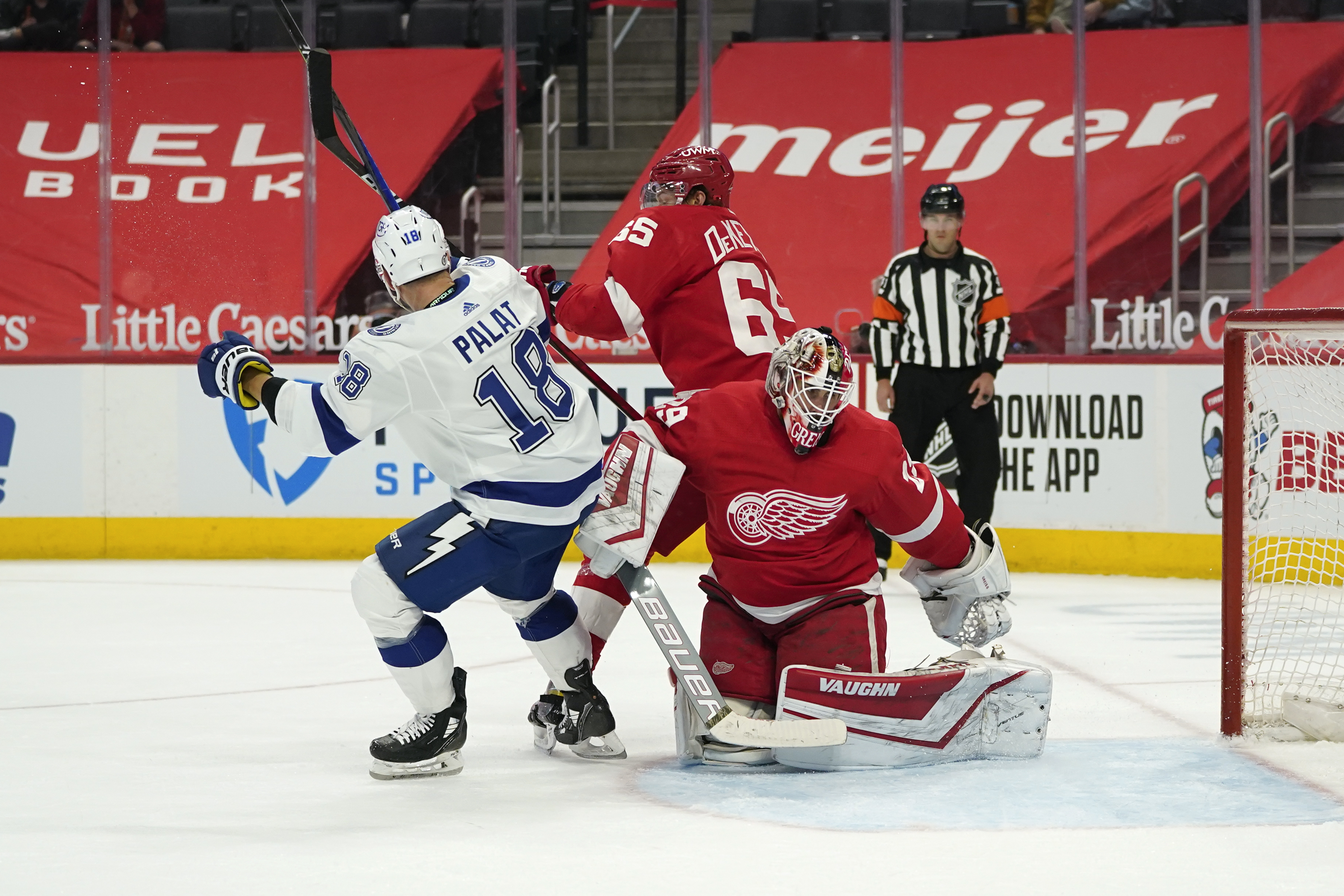 Lightning Red Wings Hockey Greiss