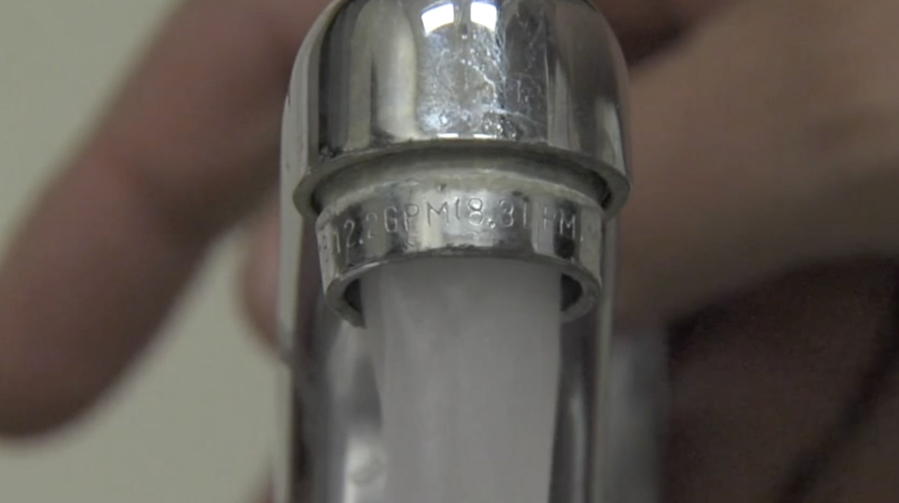 water out of faucet