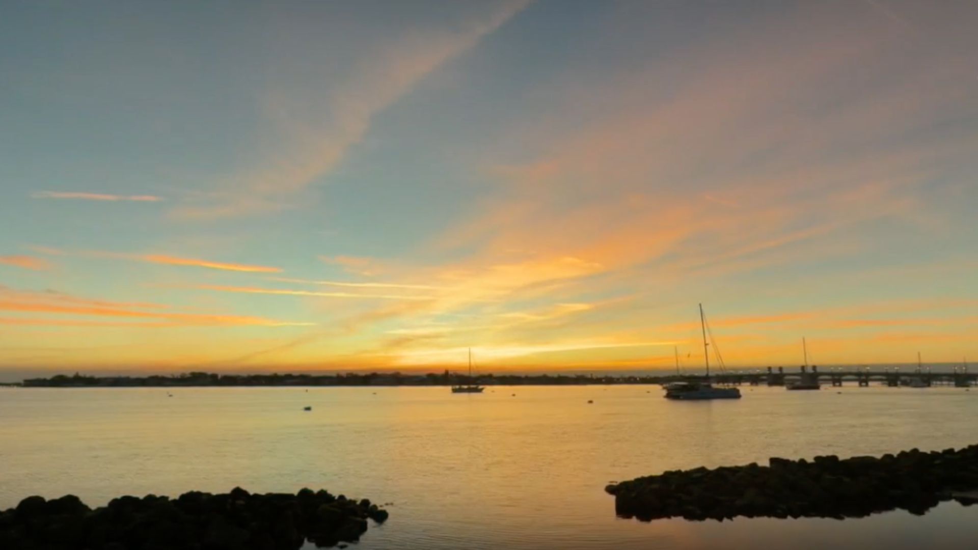 The sunset in St. Augustine, Florida.