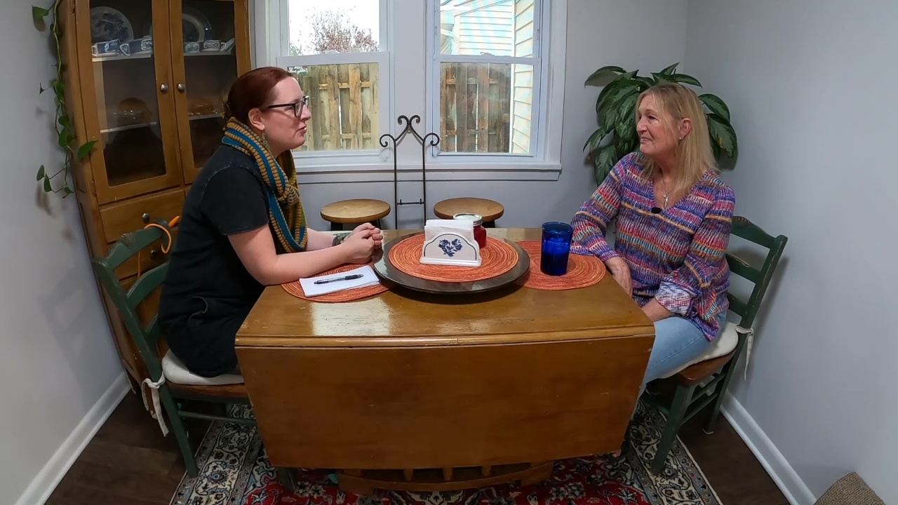 Heather Malone, right, lived at the Euclid Beach Mobile Home Community for more than a decade. She talked to News 5 reporter Michelle Jarboe at her new home, about 1.5 miles away.