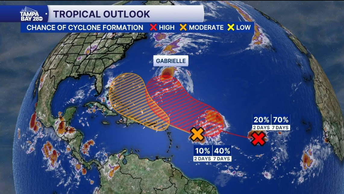 Hurricane Gabrielle 9/22 11 a.m. update