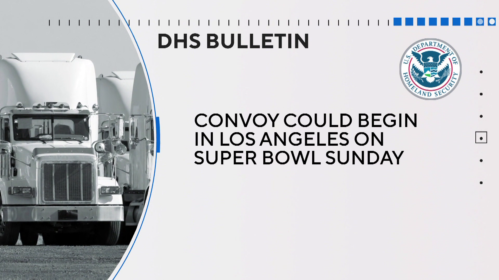 U.S. truckers planning protest convoy, perhaps starting in L.A. for Super Bowl, DHS warns