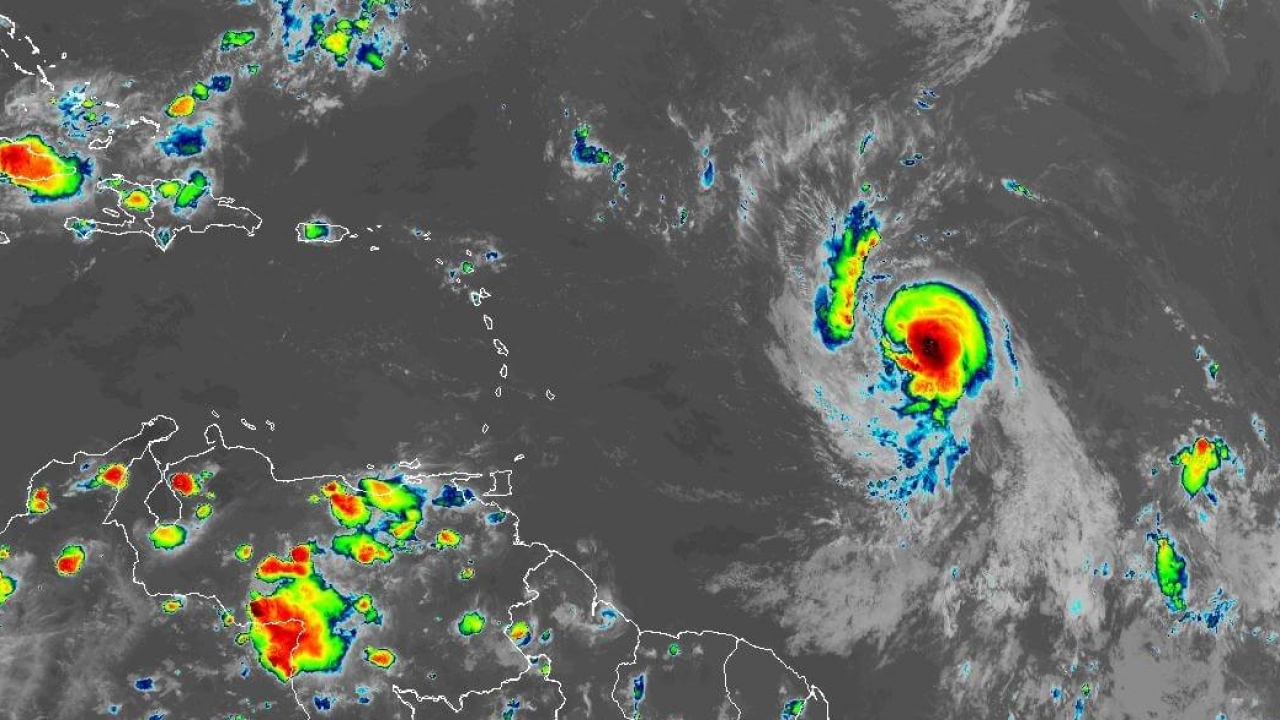 Hurricane Lee in the Atlantic Ocean