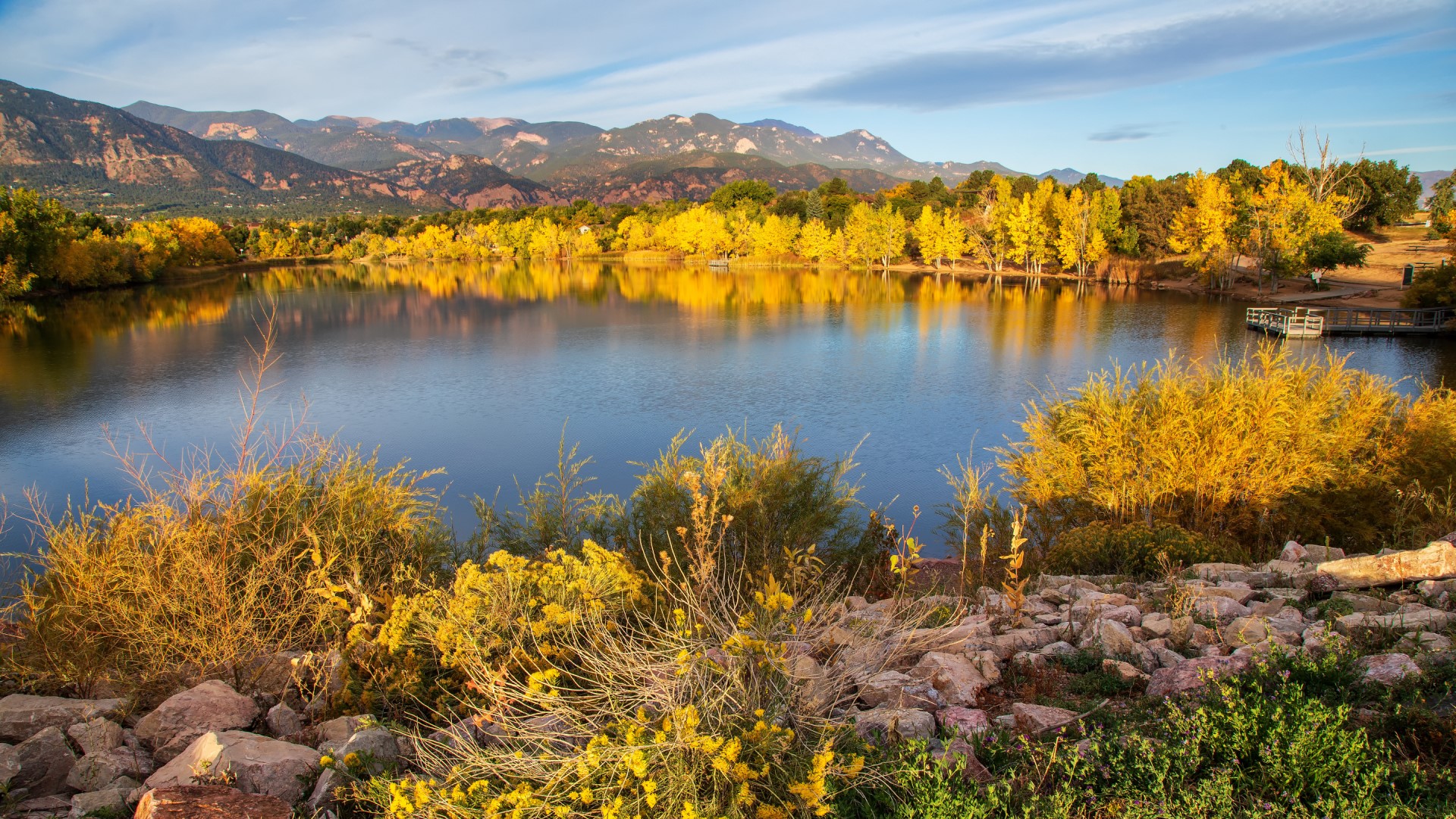 Quail Lake In Fall