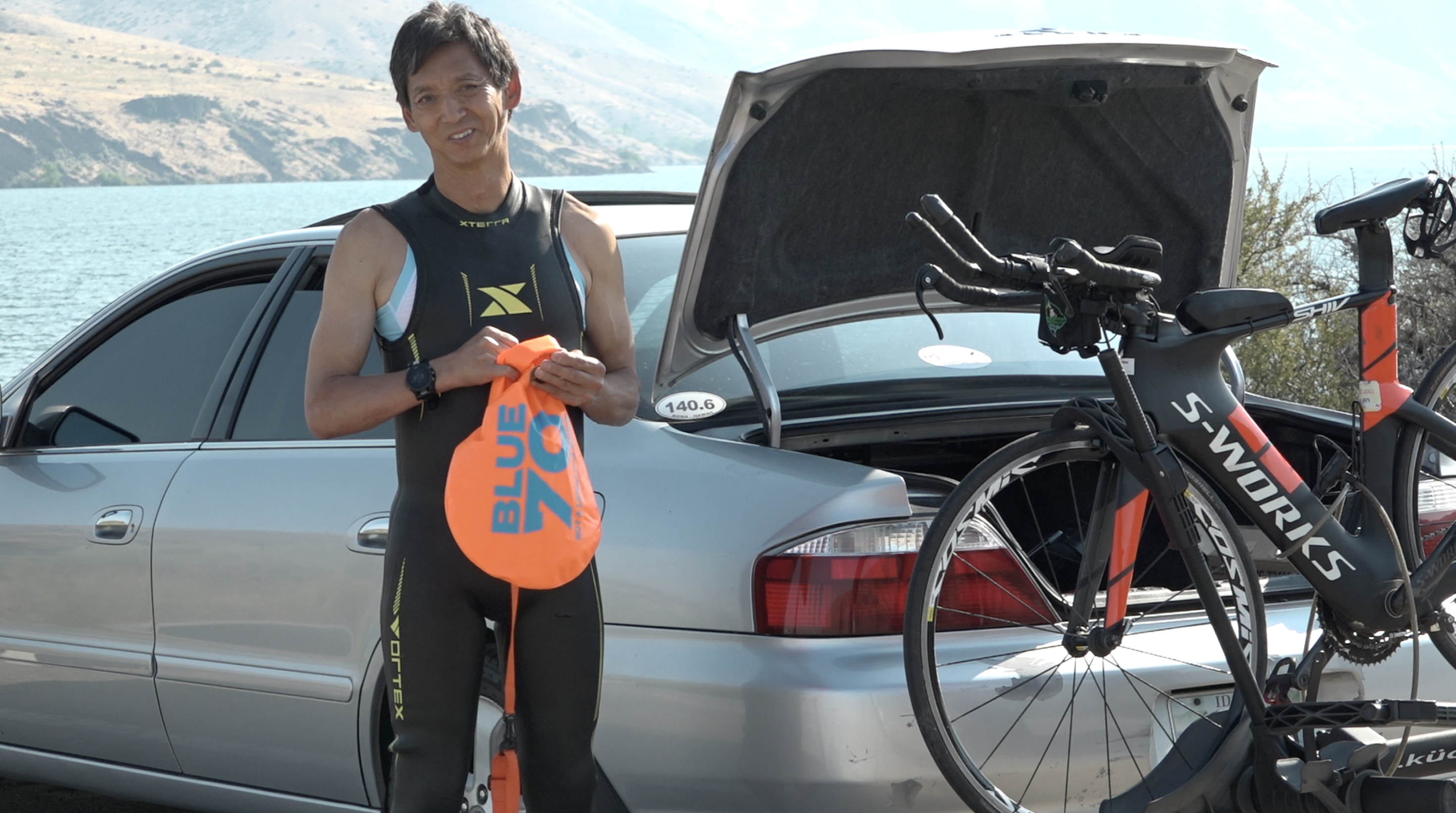 Kevin Rhinehart training for the Ironman 70.3 Boise race