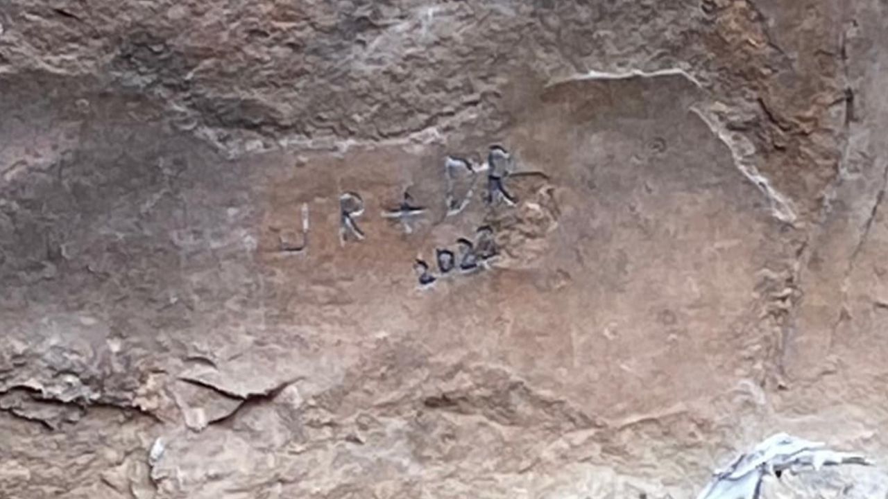 Historic Montana pictographs damaged by vandals