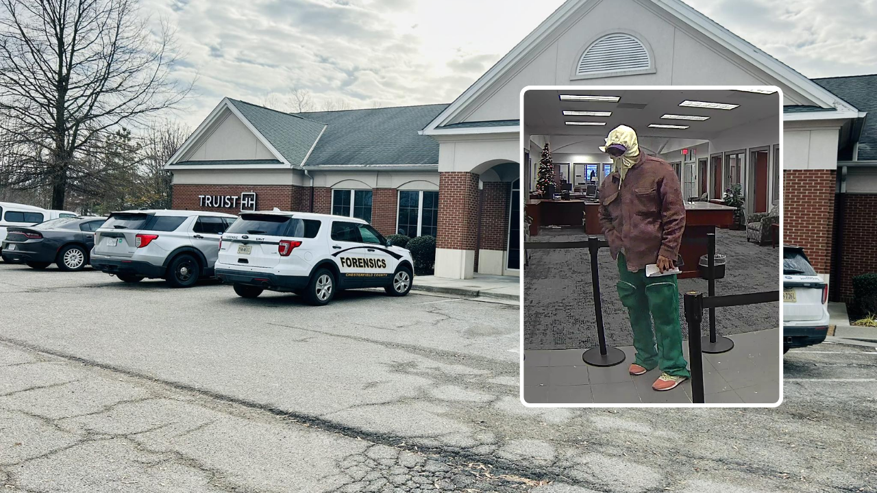 Police search for suspect after North Chesterfield bank robbery