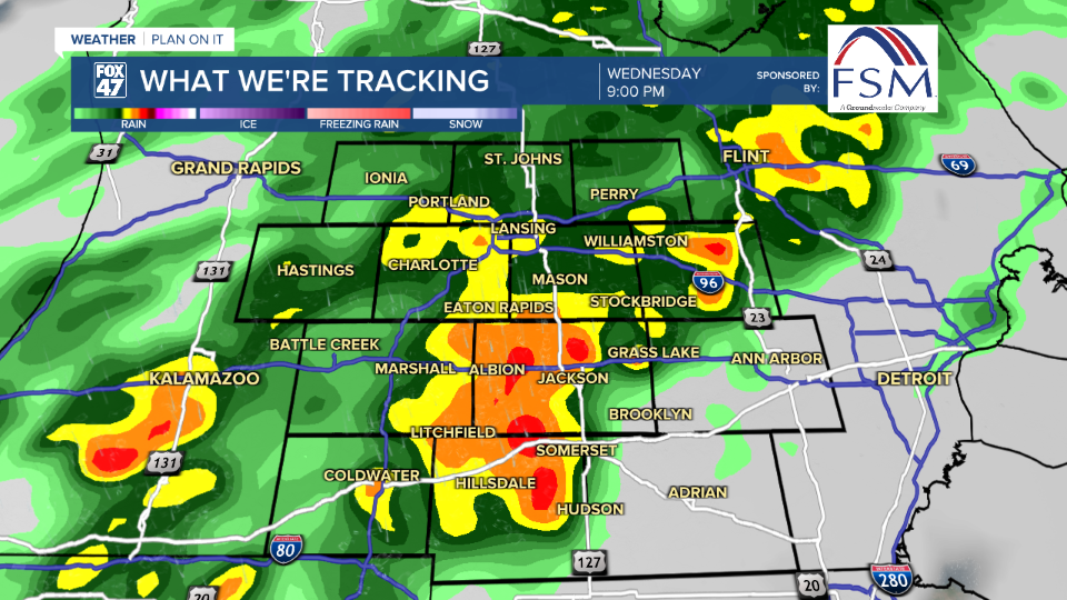 Showers and storms advance through our neighborhoods today with heavy rainfall rates and gusty winds