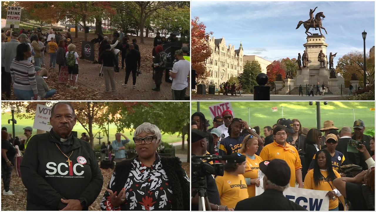 More than 14 Richmond-based social justice organizations joined with a local church on Sunday for a "United We Stand rally aimed at empowering voters ahead of Tuesday's election.