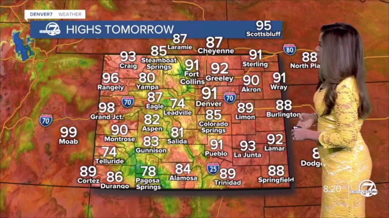 Statewide Highs Thursday