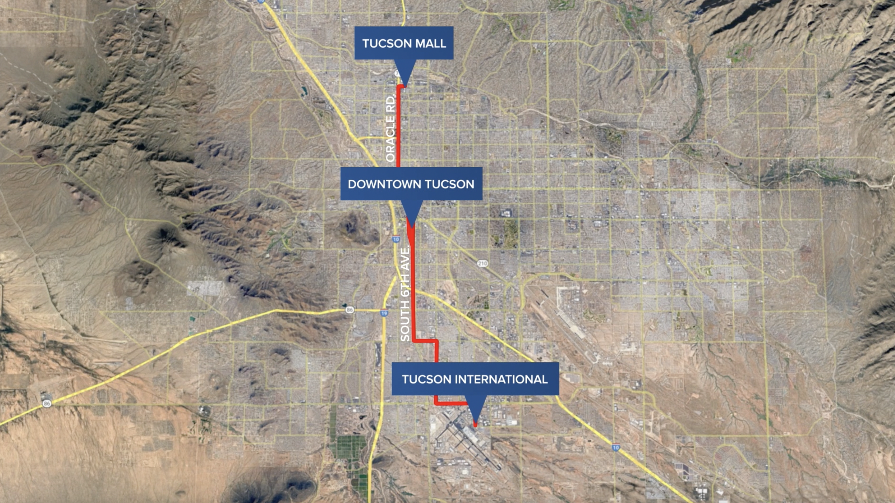 Upcoming transit line to directly connect Tucson Mall and airport