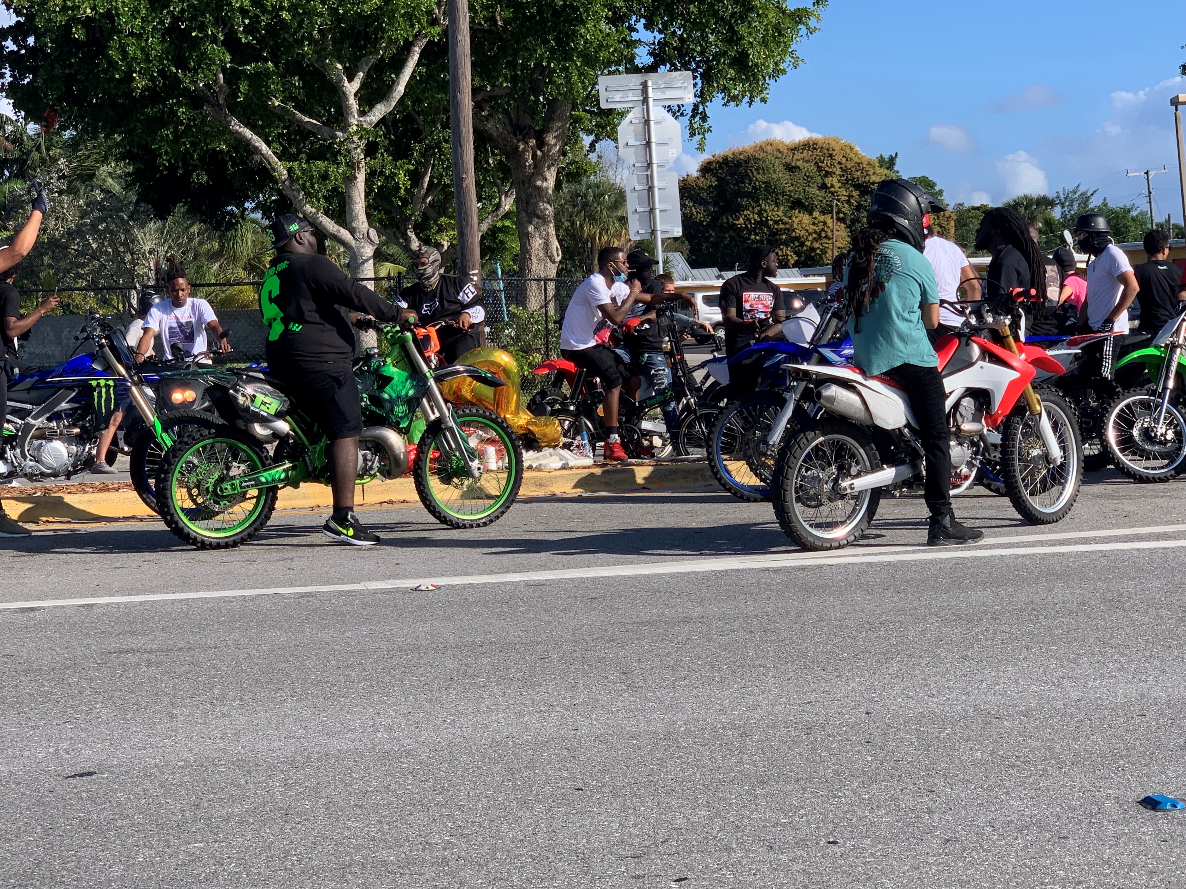 Hundreds of people from all over South Florida gathered at the Chevron Gas station at the intersection of Boynton Beach Blvd and N. Federal Highway for the Ride In Peace event to show support for Stanley Davis Jr.’s family.