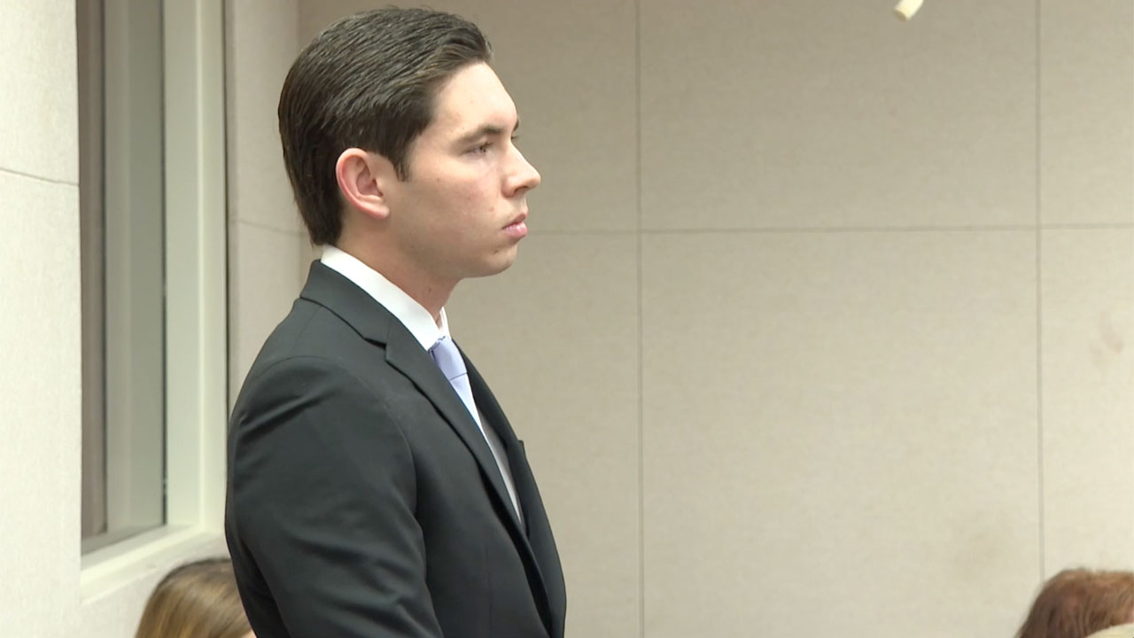 Kai Cromer appears in an Indian River County courtroom on Oct. 14, 2025, for sentencing.