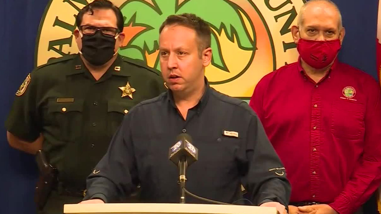 Palm Beach County Mayor Dave Kerner holds a coronavirus news conference Dec. 18, 2020.