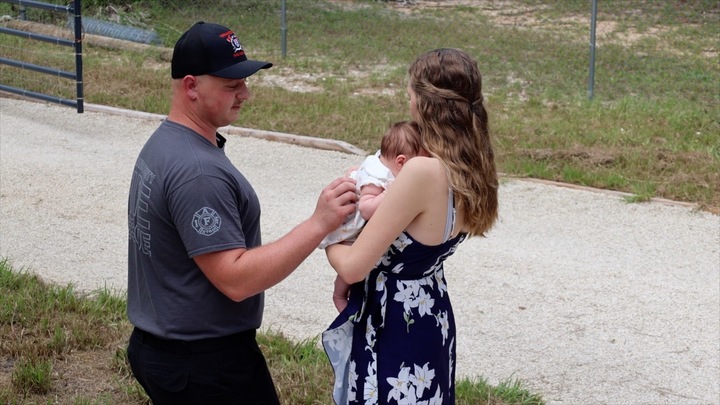 Firefighter and family