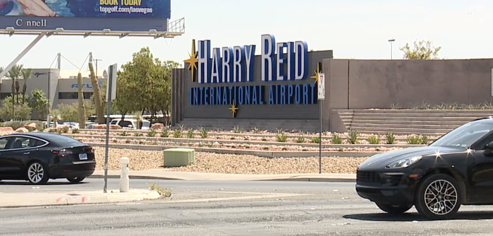 Harry Reid International Airport sign