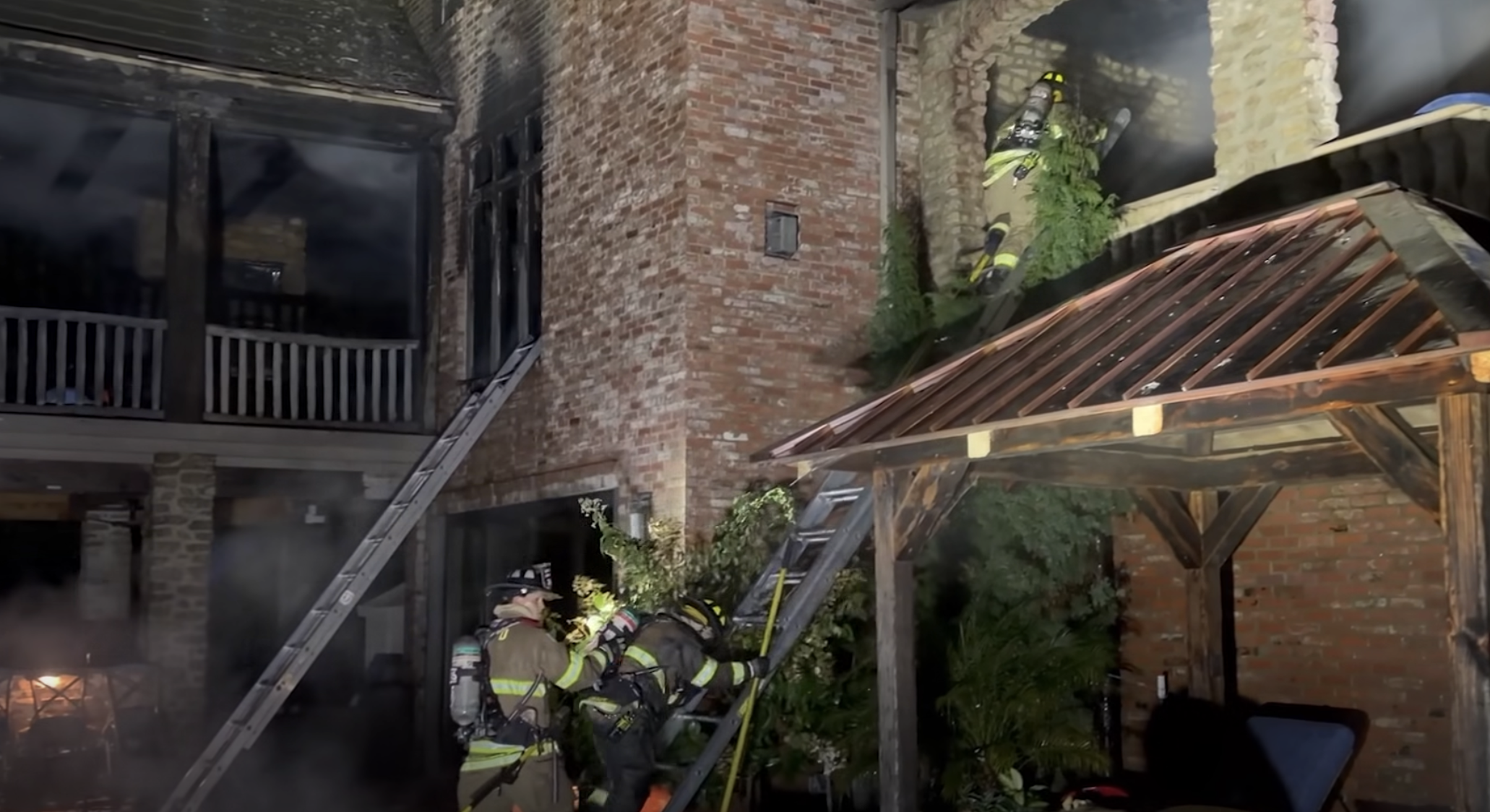 Overnight House Fire Displaces Residents, Hospitalizes Firefighter in Overland Park