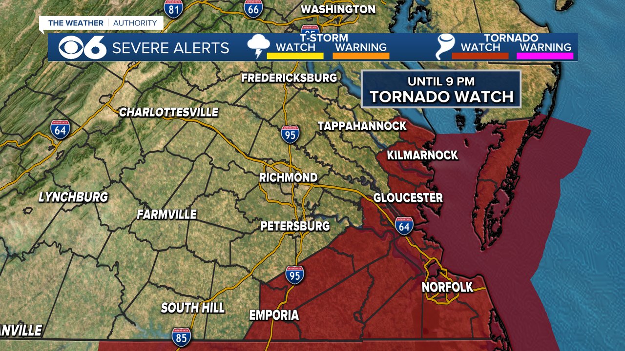 Tornado Watch canceled for Richmond, surrounding areas