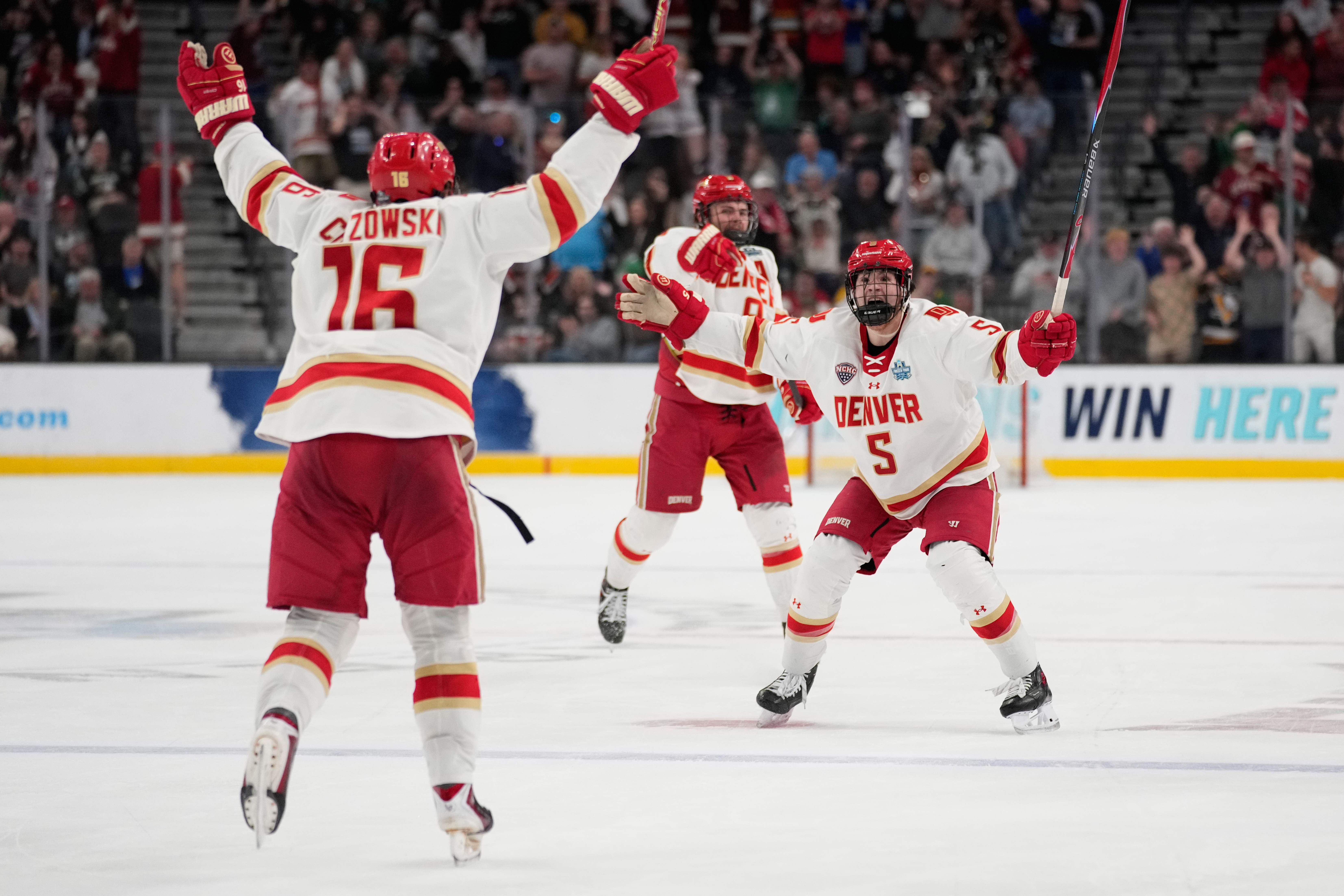 APTOPIX NCAA Denver Wisconsin Hockey