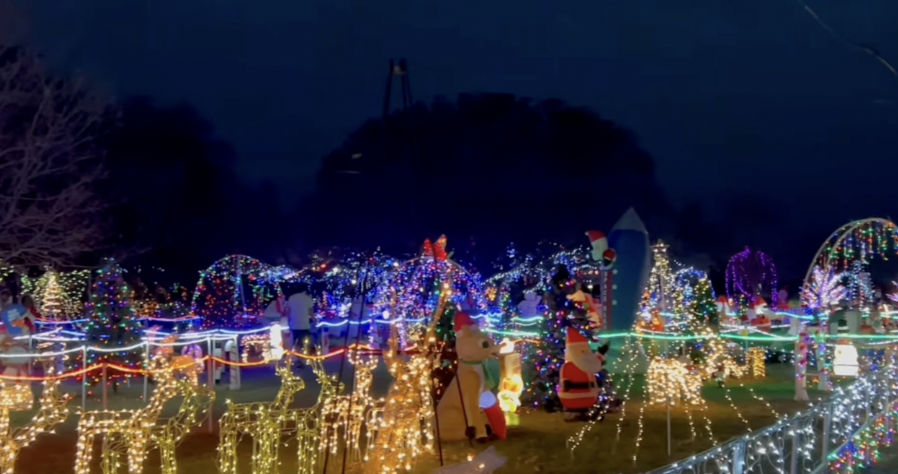 Christmas light display