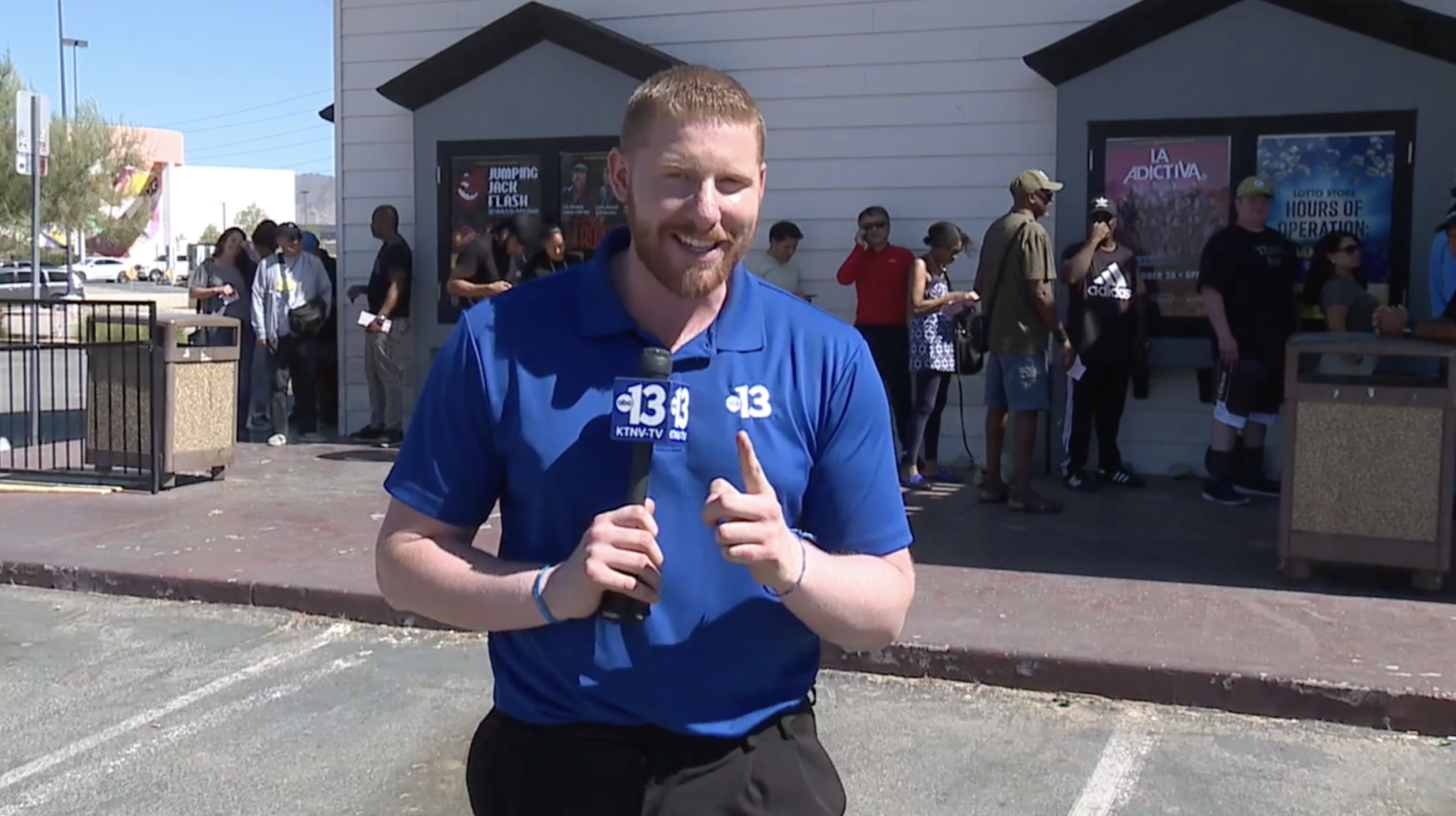 Ryan Ketchum talks with lottery hopefuls in Primm.