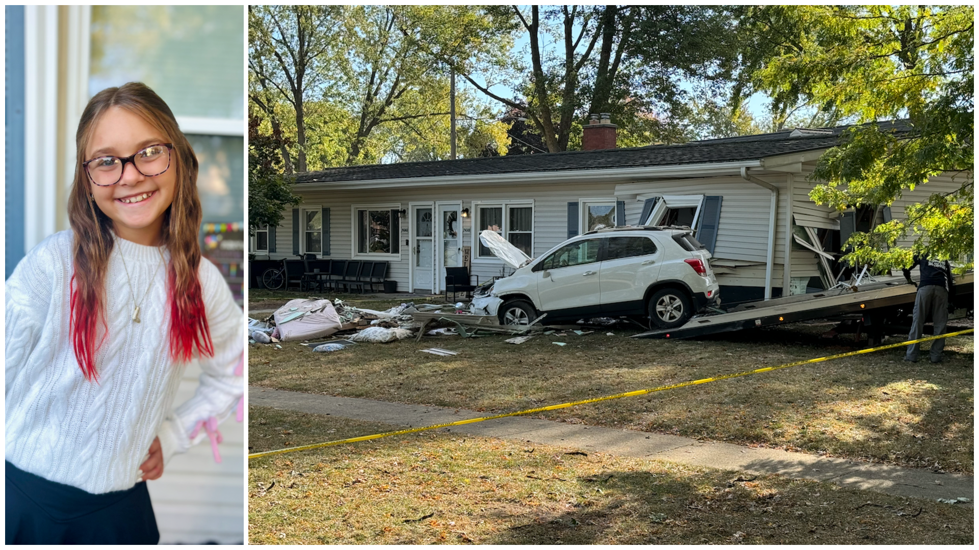 Center Line crash into home