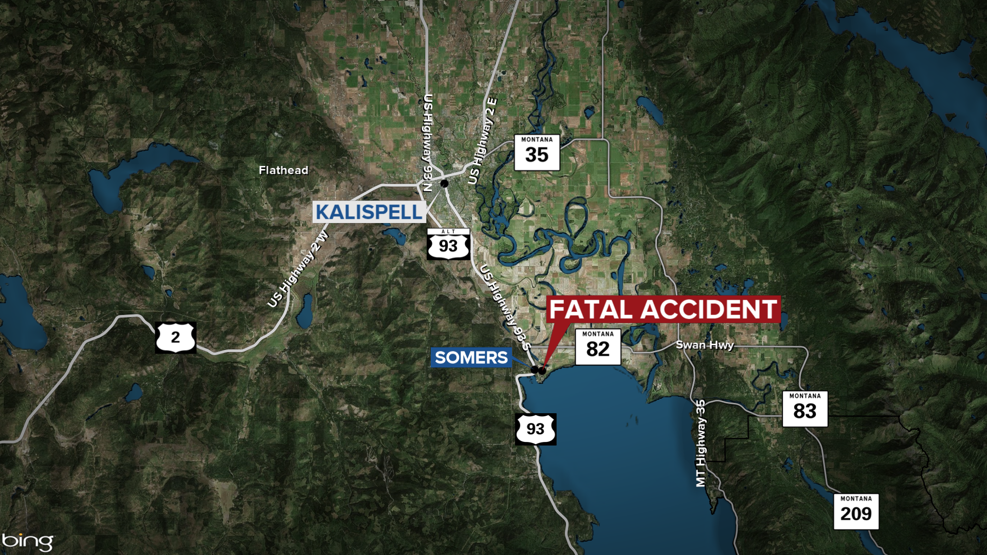 Somers Fatal Crash Map 