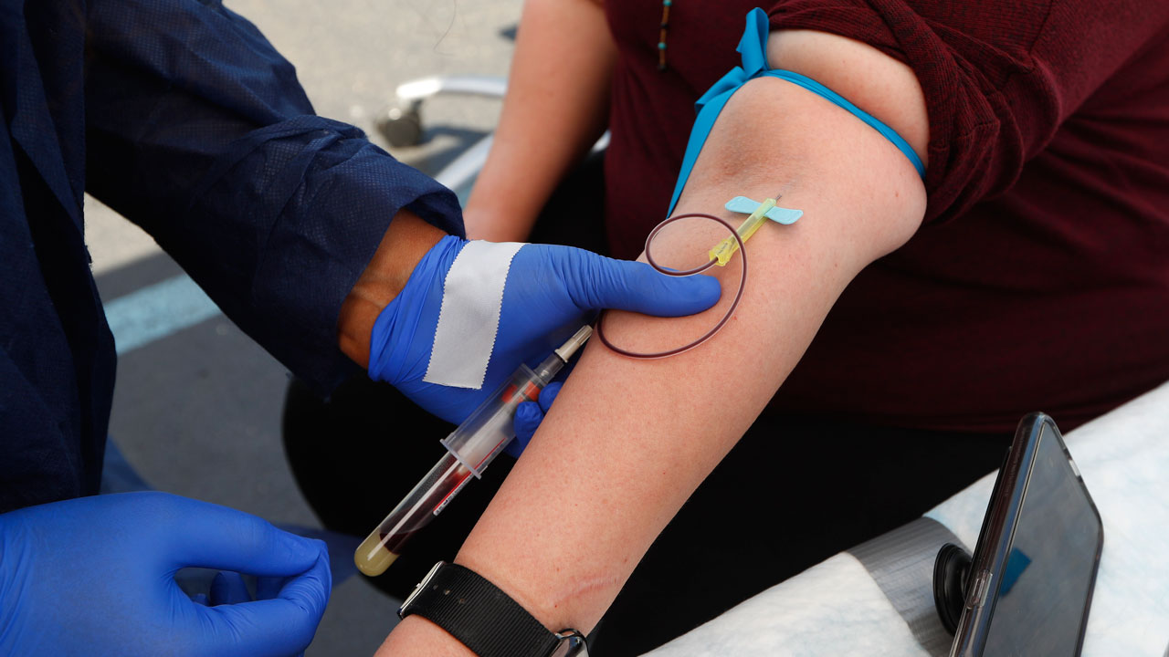 blood drawn for COVID-19 antibody testing